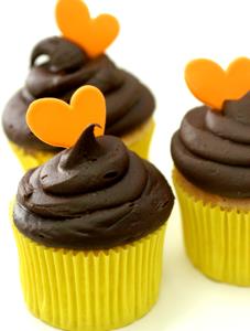 Quantas calorias em 1 Pequeno Cupcake de Chocolate?