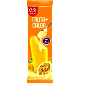 Quantas calorias em 1 picolé (55 ml) Fruta + Calda Maracujá?