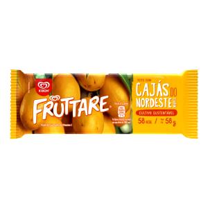 Quantas calorias em 1 picolé (58 g) Frutare Cajá?