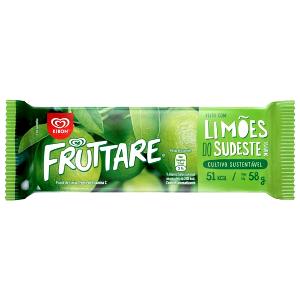 Quantas calorias em 1 picolé (58 g) Frutare Limão?