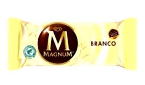 Quantas calorias em 1 picolé (69 g) Magnum Branco?