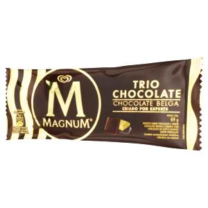 Quantas calorias em 1 picolé (69 g) Magnum Trio Chocolate?