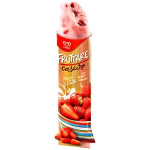 Quantas calorias em 1 picolé (70 g) Fruttare Caseiro Morango?