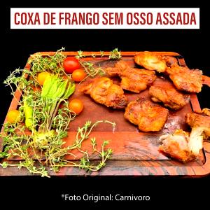 Quantas calorias em 1 Polegada Cúbica, Sem Ossos, Cozida Coxa de Frango?