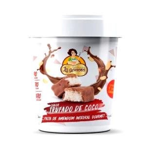 Quantas calorias em 1 porção (10 g) Pasta de Amendoim Trufado de Coco?