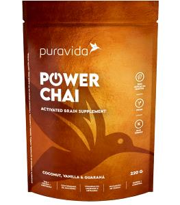 Quantas calorias em 1 porção (10 g) Power Chai?