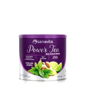 Quantas calorias em 1 porção (10 g) Power Tea Mate Verde e Matcha?