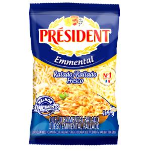 Quantas calorias em 1 porção (10 g) Queijo Ralado Fresco Emmental?