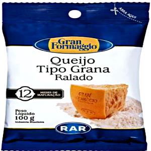 Quantas calorias em 1 porção (10 g) Queijo tipo Grana Ralado?