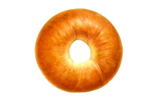 Quantas calorias em 1 Porção (105 G) Bagel?