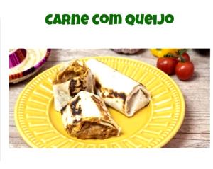 Quantas calorias em 1 porção (112,5 g) Burrito de Carne com Queijo?