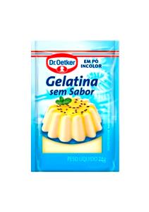 Quantas calorias em 1 porção (12 g) Gelatina sem Sabor?