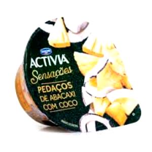 Quantas calorias em 1 porção (120 g) Sensações Abacaxi com Coco?