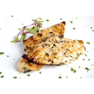 Quantas calorias em 1 porção (128 g) Salada de Frango (128g)?