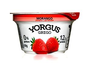 Quantas calorias em 1 porção (130 g) Yogreco Morango?