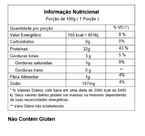 Quantas calorias em 1 porção (135 g) Filé de Frango?