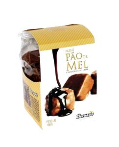 Quantas calorias em 1 porção (14 g) Mini Pão de Mel?