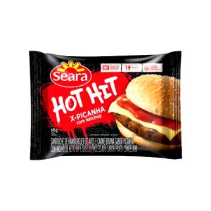 Quantas calorias em 1 porção (145 g) Hot Hit X-Picanha com Ketchup?
