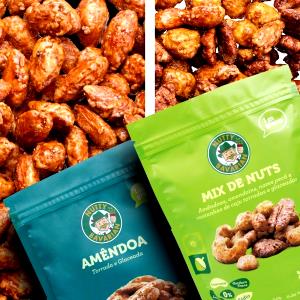 Quantas calorias em 1 porção (15 g) Mix de Amêndoas?