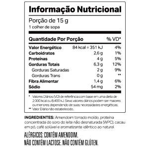 Quantas calorias em 1 porção (15 g) Nutdop?