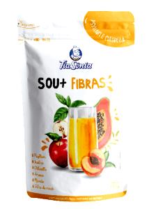 Quantas calorias em 1 porção (15 g) Sou + Fibras?