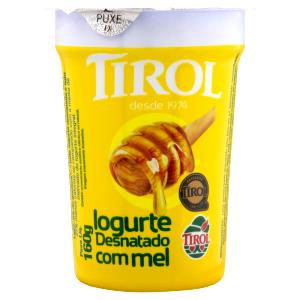 Quantas calorias em 1 porção (160 g) Iogurte Desnatado Tirol?