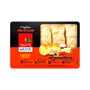 Quantas calorias em 1 porção (18 g) Pão de Alho Levemente Picante (18g)?