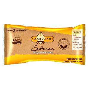 Quantas calorias em 1 porção (18 g) Salmas Biscoito de Milho Assado?