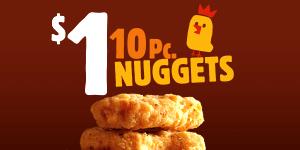 Quantas calorias em 1 porção (185 g) BK Nuggets (10)?