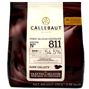 Quantas calorias em 1 porção (19 g) Chocolate Callets em Gotas Callets Amargo 70,4%?