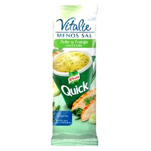 Quantas calorias em 1 porção (19 g) Quick Peito de Frango com Cebolinha?