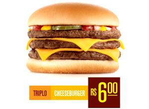 Quantas calorias em 1 porção (193 g) Triplo Cheeseburger?