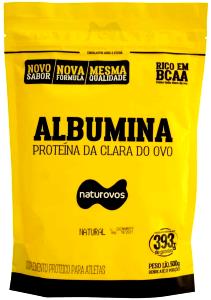 Quantas calorias em 1 porção (20 g) Albumina?