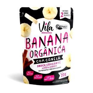 Quantas calorias em 1 porção (20 g) Banana com Canela Liofilizado?