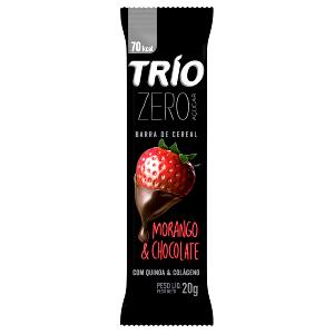 Quantas calorias em 1 porção (20 g) Barra de Cereal Morango e Chocolate Zero Açúcar?