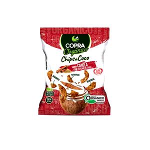 Quantas calorias em 1 porção (20 g) Chips de Coco Sabor Canela com Açúcar de Coco?