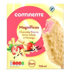 Quantas calorias em 1 porção (20 g) Chocolate Branco Com Morango?