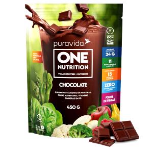 Quantas calorias em 1 porção (20 g) Chocolate com Proteína Vegetal?