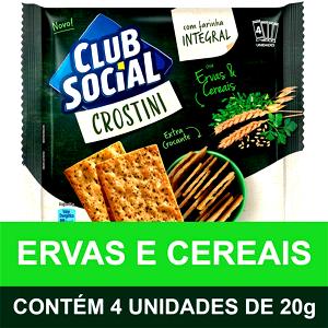 Quantas calorias em 1 porção (20 g) Crostini Ervas e Cereais?