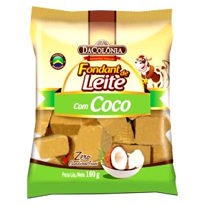 Quantas calorias em 1 porção (20 g) Fondant de Leite com Coco?