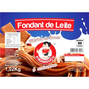 Quantas calorias em 1 porção (20 g) Fondant de Leite?