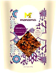 Quantas calorias em 1 porção (20 g) Granola Nuts e Cacau Nibs?