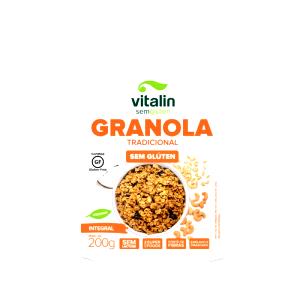 Quantas calorias em 1 porção (20 g) Granola sem Glúten?