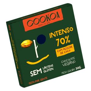 Quantas calorias em 1 porção (20 g) Intenso 70%?