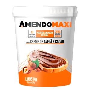 Quantas calorias em 1 porção (20 g) Pasta de Amendoim Integral Creme de Avelã e Cacau?