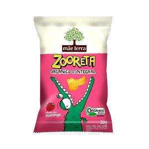 Quantas calorias em 1 porção (20 g) Zooreta Morango?