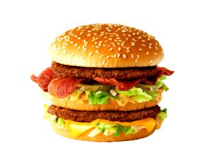 Quantas calorias em 1 porção (200 g) Big Mac Bacon?