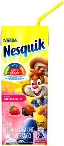 Quantas calorias em 1 porção (200 ml) Bebida Láctea Nesquik?