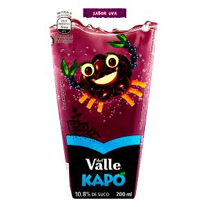 Quantas calorias em 1 porção (200 ml) Kapo Uva?