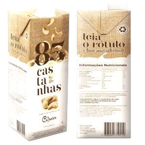 Quantas calorias em 1 porção (200 ml) Leite 85 Castanhas?